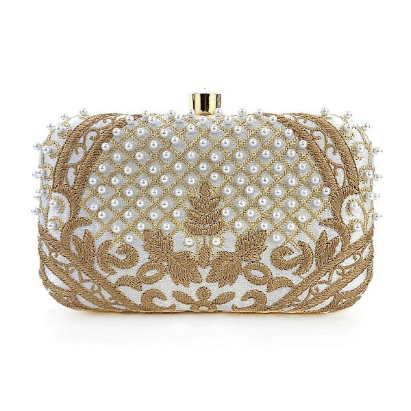 Dame Aften Taske Håndtaske Fest Bryllup Brude Clutch med Aftagelig Kæde D