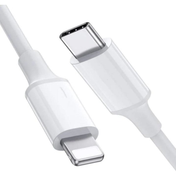 iphone hurtiglader USB-C strømadapter 20W + 2m kabel hvit -