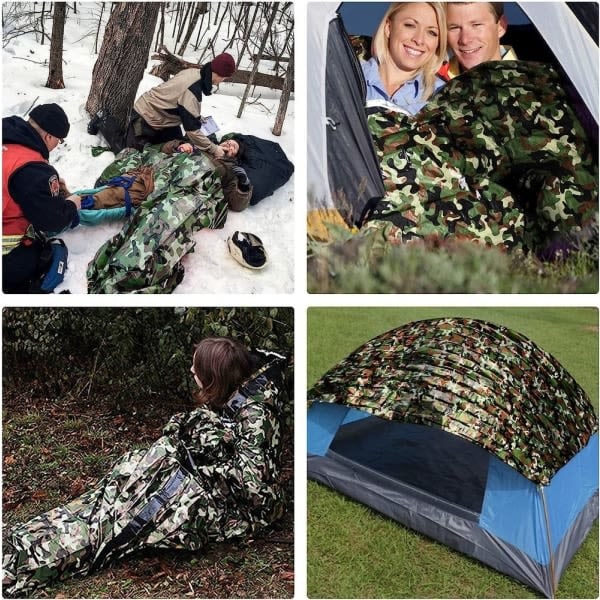 EEEKit 2-pack Nödsovsäck Vattentät Lättviktig Termisk Bivy Bag Överlevnad