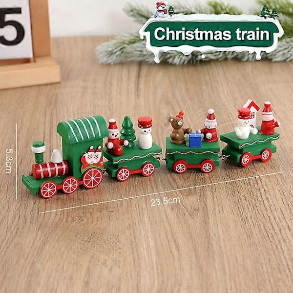 Jule-togpynt i tre God Jul Dekorasjon til hjemmet 2023 Julegaver til barn Noel Natal Navidad Nyttår 2024 Style9