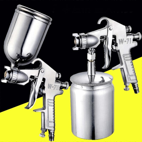 W-71 Pneumatisk Profesjonell Sprøytepistol 1.5mm for Bil Primer Maling Sprøyte Upper pot