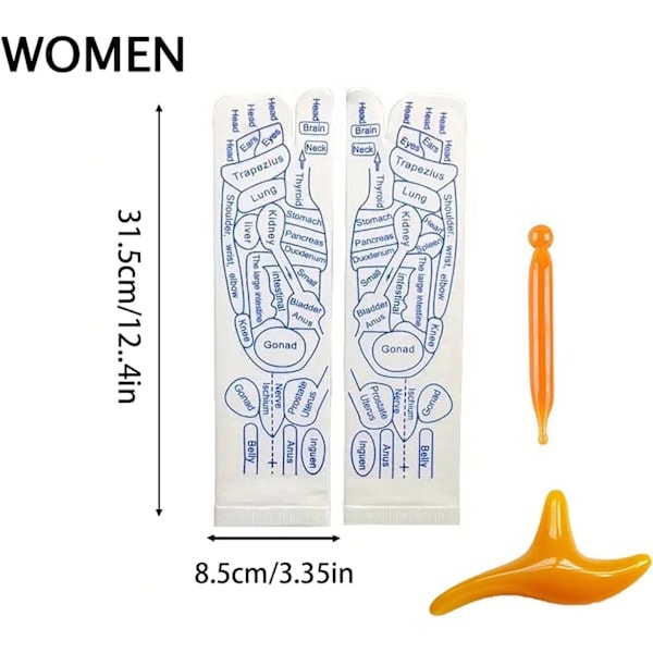 Refleksologi Sokker med Verktøy, Akupressur Refleksologi Sokker med Triggerpunkt Massasjeverktøy, Fotmassasje Sokker for Trøtte Føtter Kvinner Women,size 35-39