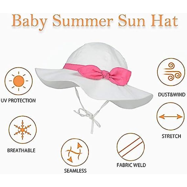 Sommarsolhatt pojkar och flickor 1-2 år gamla solskydd UV strandsemesterresor hopfällbar buckethatt