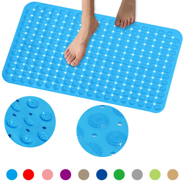 Badrumsmatta Badmatta Oceanblå Ocean Blue