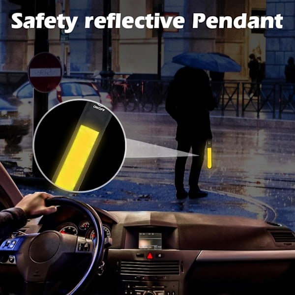 LED Blinkende Lys til Skoletasker, 4 stk. Børns Reflekterende Blinkende Lys, 3-Modes Skoletasker, Sikkerhedslygter, Vandafvisende Reflektor (Gul) Gul Yellow