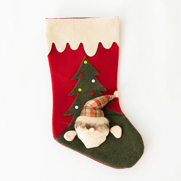 3 stycken julstrumpor väska Jultomte Snögubbe Älg Presentpåse Julafton Godisstrumpor Barn Julklappar