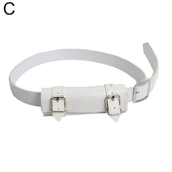 PU Læder Bælte Til Katana Bælte Demon Slayer Bælte Rapier Ring Rem Bælte Hylster Sværd Bælte Talje Skede Skedeholder 110CM white 110cm