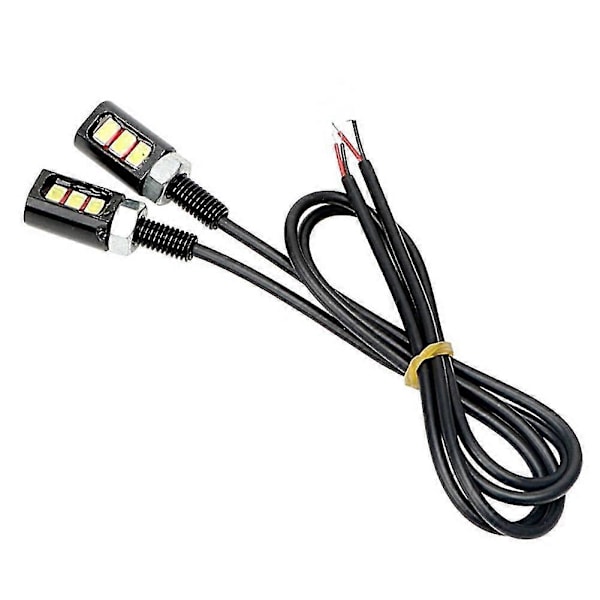 Hienot 2kpl Led-auton moottoripyörän rekisterikilven valot Lamppu Auto Takavalo Eturuuvipultti Polttimot Lamput Valonlähde 3 Led 5630 Smd