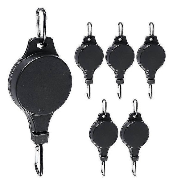 Växthiss med Hjul Justerbar Höjd för Hängande Svart 5st Black 5pcs