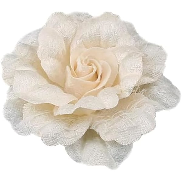 Kameliablom Broscher Kavaljersnålar Spetsblommor Brosch Klassisk för Bröllopsfest Dans Bankett för Kvinnor Damer Elegant White