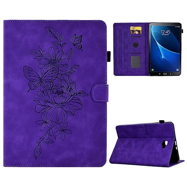 För Samsung Tab A 10.1 T580/T585 (2016) präglad platt Samsung Galaxy Tab A 10.1 (201 Purple