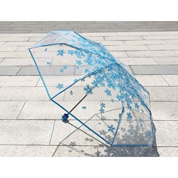 Transparent Foldbar Paraply Kirsebærblomster Klar Paraply Se Gennem Regn Foldbar Paraply