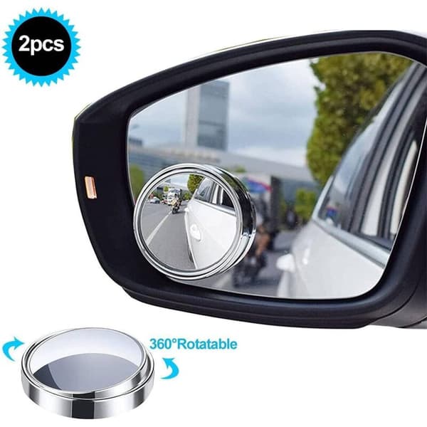 2 360° roterende blindsone speil, bred HD-vinkel med 3M lim