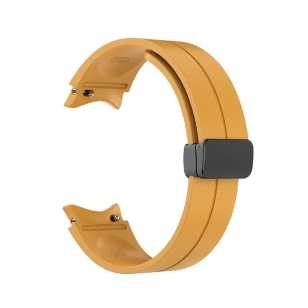 Silikonerem uden mellemrum til Samsung Galaxy Watch 5/4 40mm 44mm 5 Pro 45mm Originalt magnetisk armbånd til Watch 4 Classic rem yellow