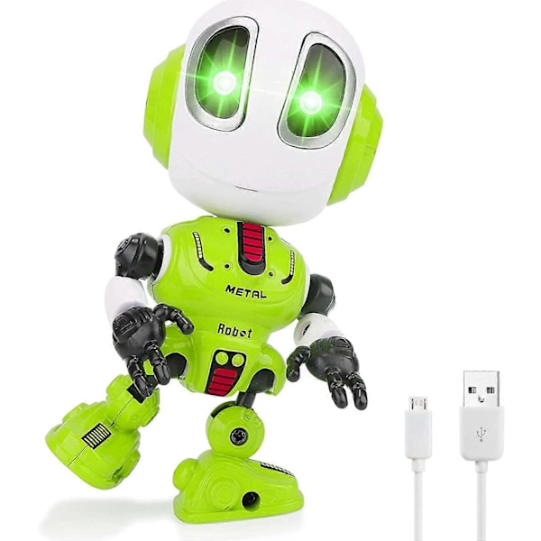 Puhkuva Robotti Lapsille - Mini Robotti Lelut, Jotka Toistavat Sanasi, Lelut 3 4 5 6 7 8 Vuotiaille Tytöille ja Pojille, Joululahjat 3+ Vuotiaille Pojille Green