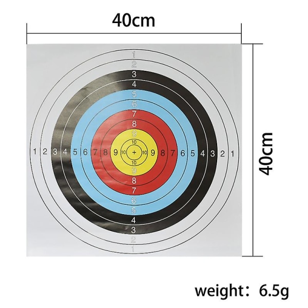 20 Stykker Professionelt Bueskydnings Ringnummer Målpapir Skydetilbehør