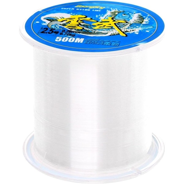 500 Meter Nylon Fiskesnor, Sicai Monofilament Klar Nylon Fiskesnor ca. 0,26 mm i diameter Nylon Tråd Fiskesnor Klar