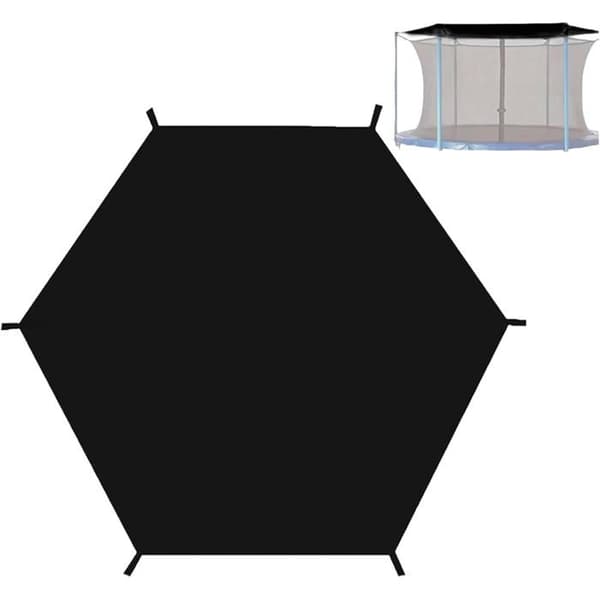 Trampolinskydd, trampolintält, UV-skydd, solskydd, vattentätt, hopfällbart, taktillbehör - 2,4 m - 6 stolpar