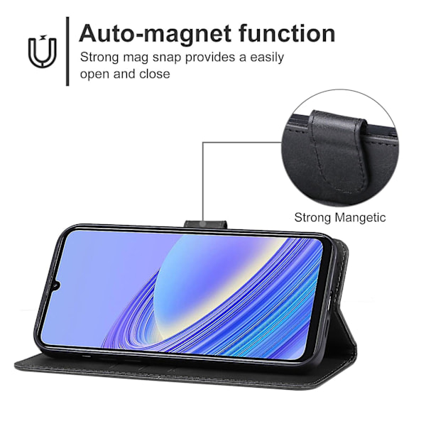 Læder Telefon Cover til Tcl 40 Se Black