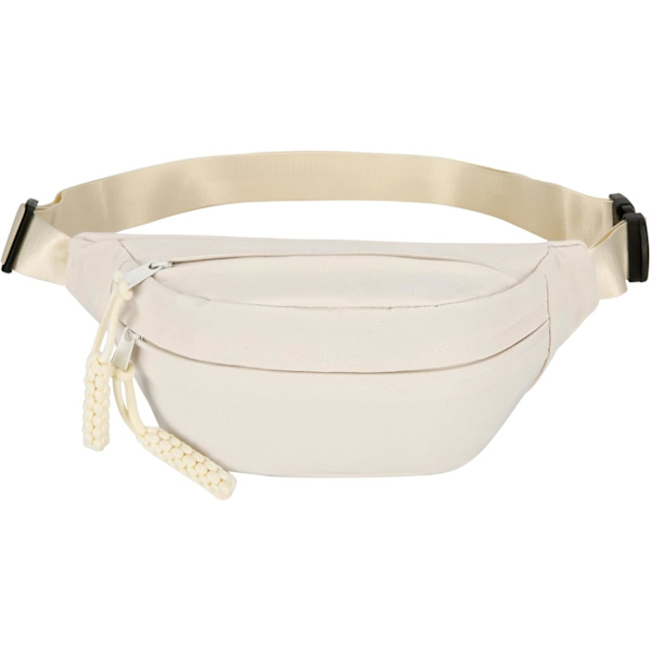 Lång Hållare Midjeväska Fanny Pack för Kvinnor Män Mode Midjeväska Bumbag Cross Body Justerbar Reseväska Stora Fickor för Löpning Beige