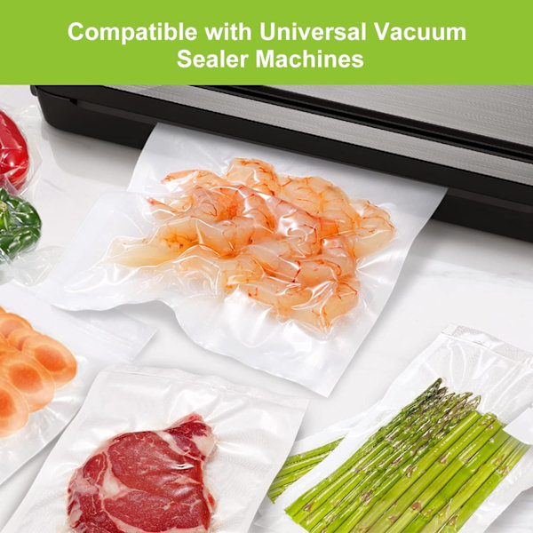 Vakuumposer til mat, 2 ruller, 28 x 500 cm, for matlaging og oppbevaring, BPA-fri