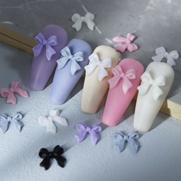 30 st Resin Bowknots Nagelkonst 3D Rosetter Ornament Berlocker Smycken DIY UV Gel Design Söta Manikyr Tillbehör