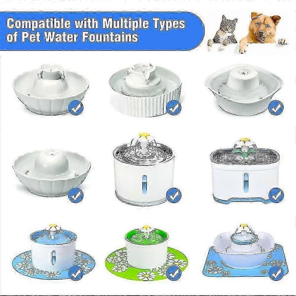 Pet Vattendispenser Pump USB Uppladdningsbar LED-lampa Kattdricksfontän Motor