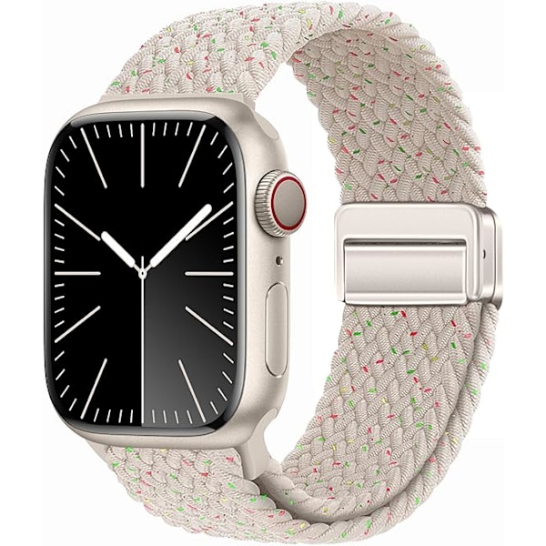 Yhteensopiva Apple Watch -hihnan kanssa, Elastinen magneettinen nylonhihna iWatch-sarjalle miehille ja naisille Multi Starry 42/44/45/49mm