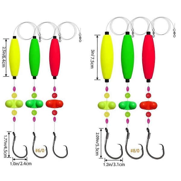 Malar Float Rigs Justerbara Positioner Fiskeutrustning Yellow 6 0 Hook