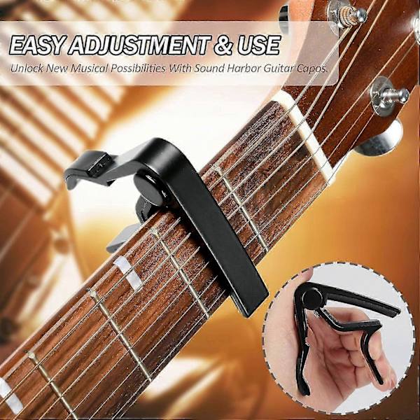 Gitarr för akustisk elgitarr (8-pack svart)