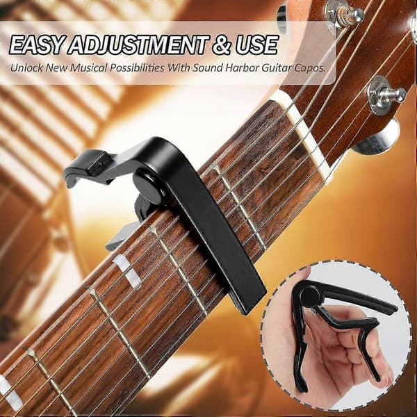 Guitar til akustisk elektrisk guitar (8-pak sort)