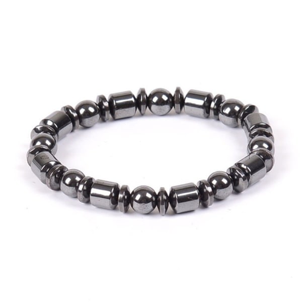 Magnet Vægttabs Armbånd 2 Styk Unisex Mode Slankende Sort Sten Armbånd Sundhedspleje Magnet