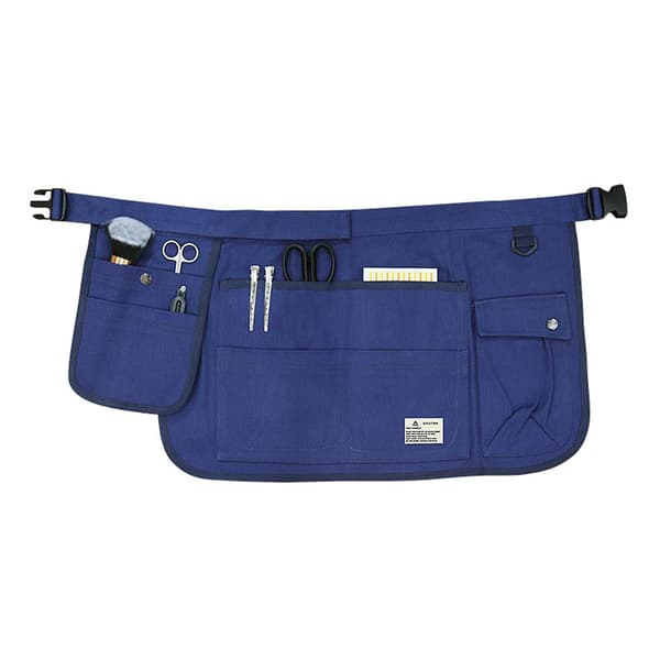 Canvas Förkläde med Flera Fickor, Bulk Set, Kort Servitris Servitör Servering Halv Blue