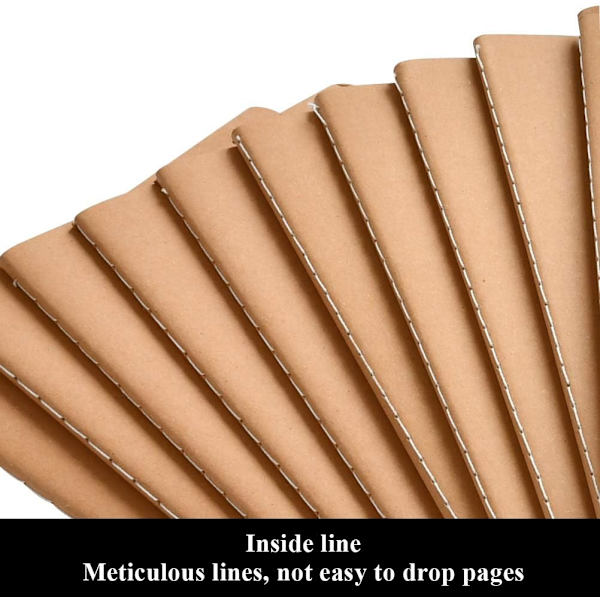 10 st anteckningsblock A5, Kraft Cover Notebooks 5 paket tomma sidor/ 5 linjerade sidor (36 ark vardera), bra skissblock ritblock, klassiska dagboksanteckningsblock