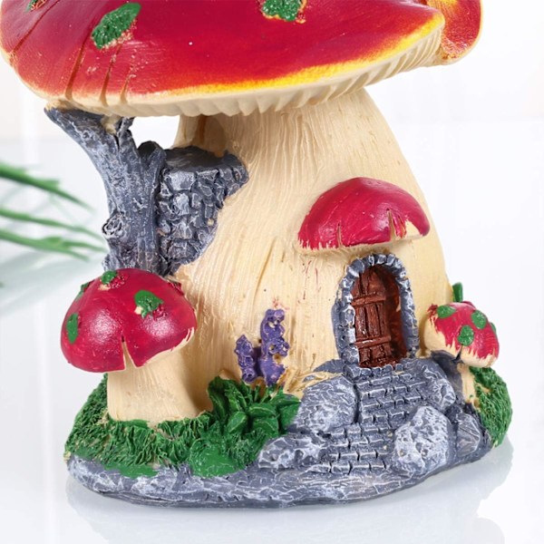 Miniatyr svamp prydnad terrarium tillbehör svamp hus miniatyr svamp hus statyer tillbehör för terrarium dekor glas prydnader Purple