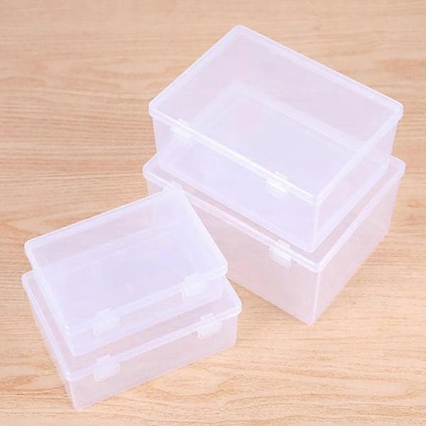 Mini opbevaringsboks Klar krøllet lille plastikboks til dele