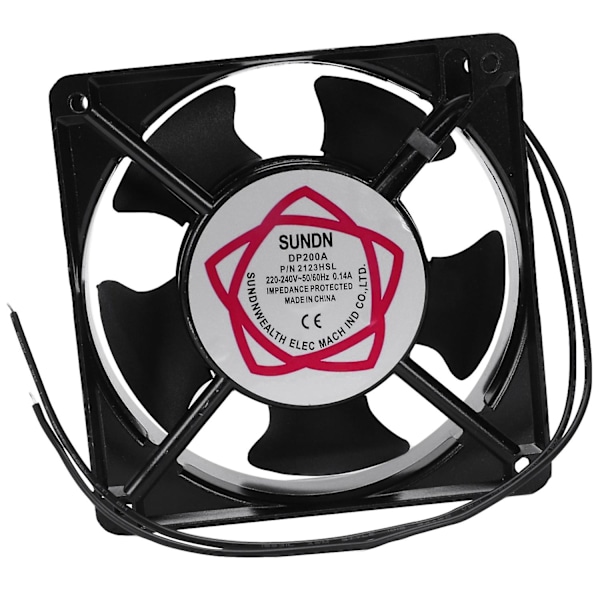 120x120x38mm 5 Blad Metall Axialflödes Kylfläkt AC 220/240V 0.14A 22W