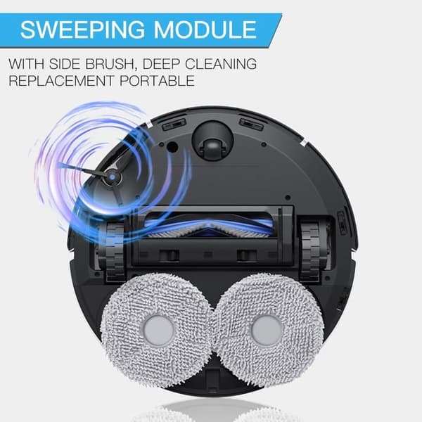 Sidoborste - 6 delar - Nylon - Hörnrengöring - För Ecovacs Deebot T50 X8