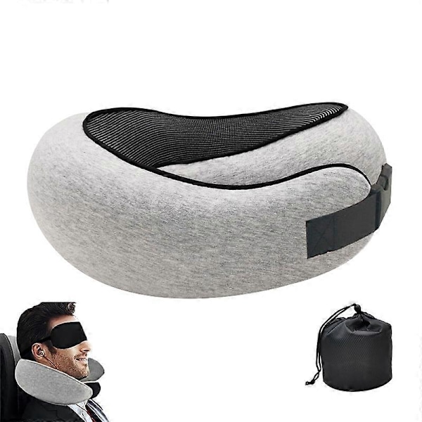 Reisepute for nakken, sammenleggbar U-formet pute, minnefoam reisepute Style 10