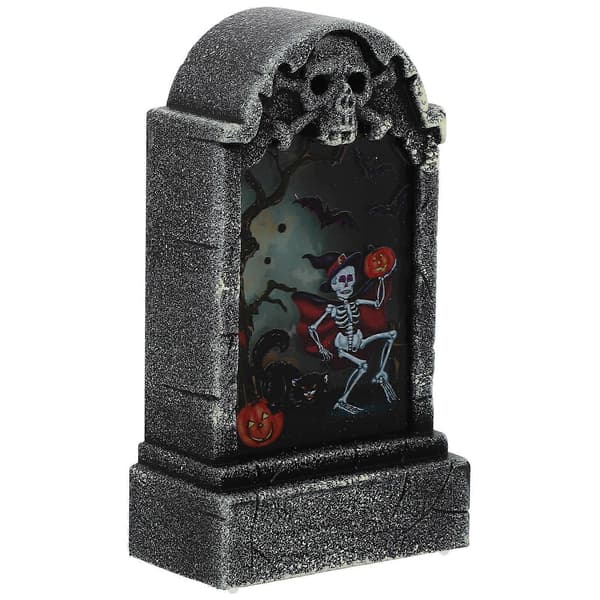LED Halloween Gravstein Form Lampe for Bordplate Pynt Plastdekorasjon 1 stk