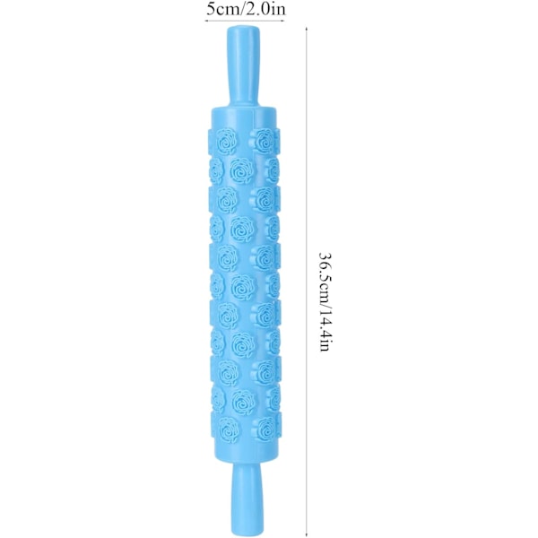 Pregede kjevler, fargerike kakedekorasjonsgraverte pregede kjevler med mønstre for fondant, pai, skorpe, kjeks, bakverk, glasur Blue