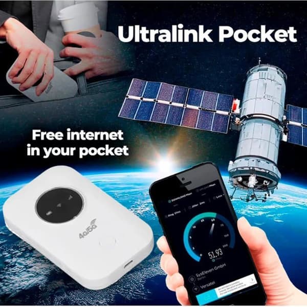 Bærbar Wifi Router - 1 Enhed - Hvid ABS - 5G og Satellitforbindelse - Til Rejser og Hjem