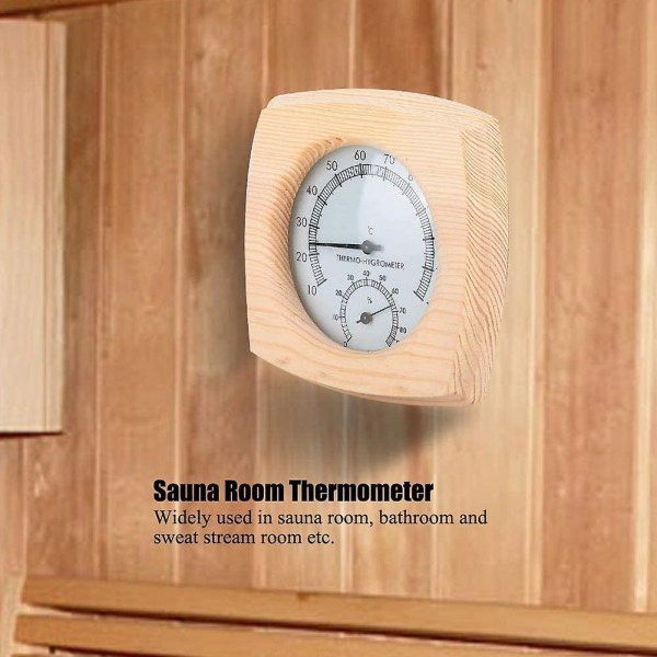 Ny Sauna Thermo-Hygrometer Luksus Enkeltsidet Træur