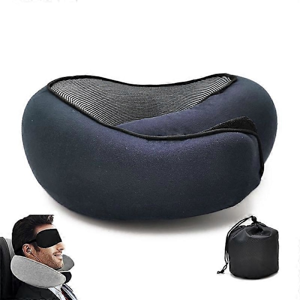 Reisepute for nakken, sammenleggbar U-formet pute, minnefoam reisepute Style 8