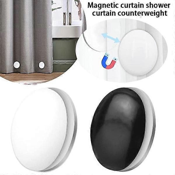 1/10 st Magnetiska Gardinvikter Vattentät Duschdraperi Magnet white 1pcs