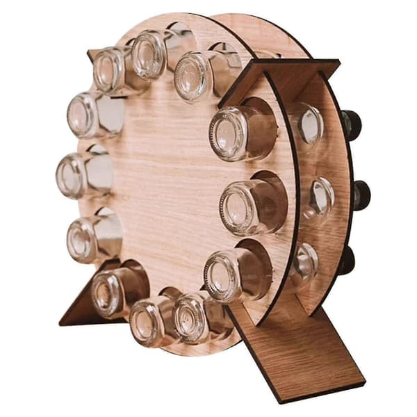 Julevinholder Hvitvinflaskestativ Adventskalender Nedtelling Drikkeholder A Tree Wine Stand S