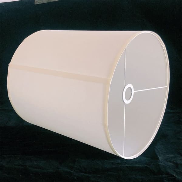 Rund lampeskærm, 25 cm diameter, 18 cm højde, 100% polyester, egnet til bord- eller pendellamper