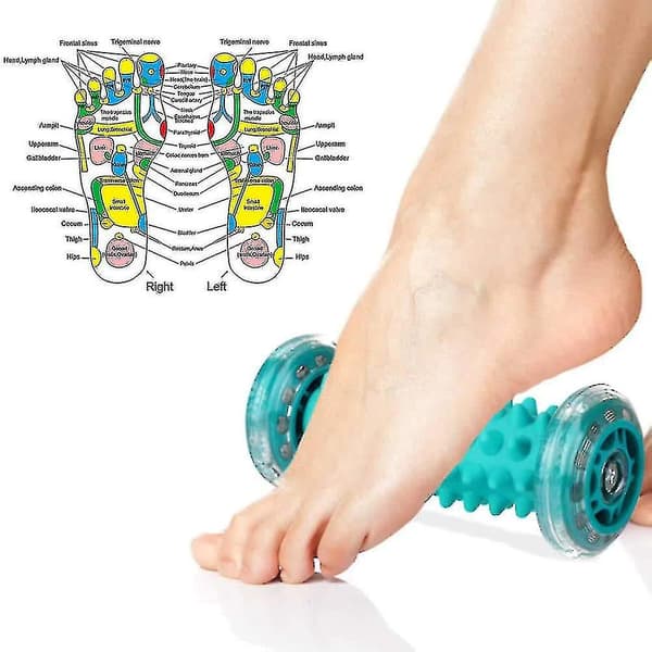 Fotmassage Roller och Spiky Massageboll Set, 3 st