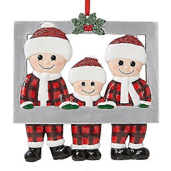 Juletog i tre - Julerpynt - Håndverk i tre - Julen 2023 - Navidad - Noel - Gaver - Godt nytt år 2024 a family of three