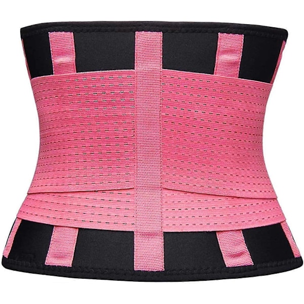 Midjetränare Bälte för Kvinnor - Midjeformare Trimmer - Bantande Kroppsformande Bälte - Sportgördel Bälte (Uppgraderad) Pink Medium